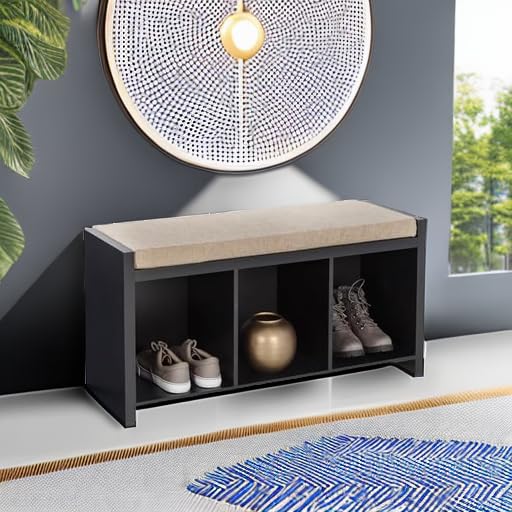 Amazon.com: Honey Can Do 3-Cube Storage Bench with Cushion and